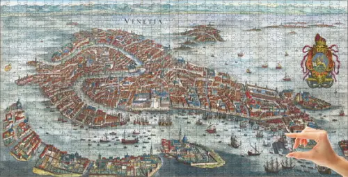 Quebra Cabeça Mapa de Veneza 1014 Pçs 98 x 43cm