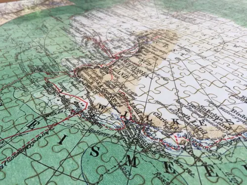 Quebra cabeça mapa do Polo Sul 1014 pçs 98x76cm