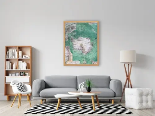 Quebra cabeça mapa do Polo Sul 1014 pçs 98x76cm