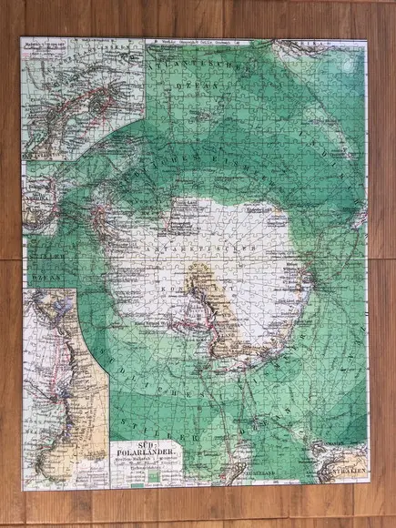 Quebra cabeça mapa do Polo Sul 1014 pçs 98x76cm