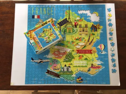 Quebra Cabeça Mapa Ilustrativo da França 676 Pçs - 70 x 70cm