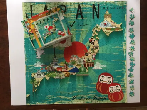 Quebra Cabeça Mapa Ilustrativo Japão 676 Pçs 70x 70cm