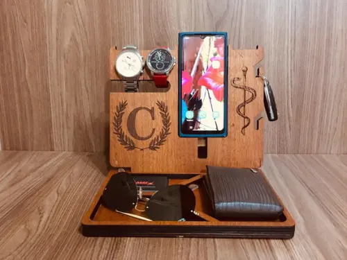 Suporte Organizador De Mesa Celular Acessórios Personalizado
