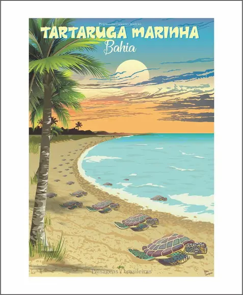 Tartaruga marinha - Quebra cabeça 1014 peças - 98 x 70cm
