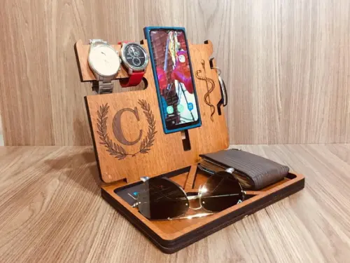 Suporte Organizador De Mesa Celular Acessórios Personalizado
