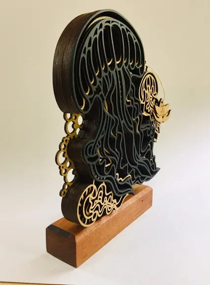 Troféu escultura água viva