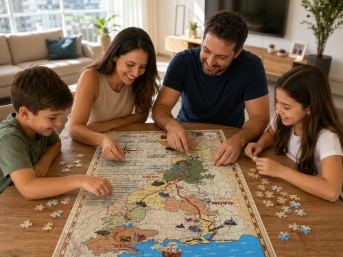 Quebra Cabeça Mapa da Estrada Real - 98 x 66cm - 1014 Peças