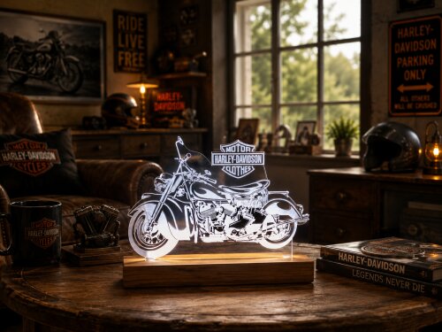 Luminária Led em acrílico - Moto Harley-Davidson