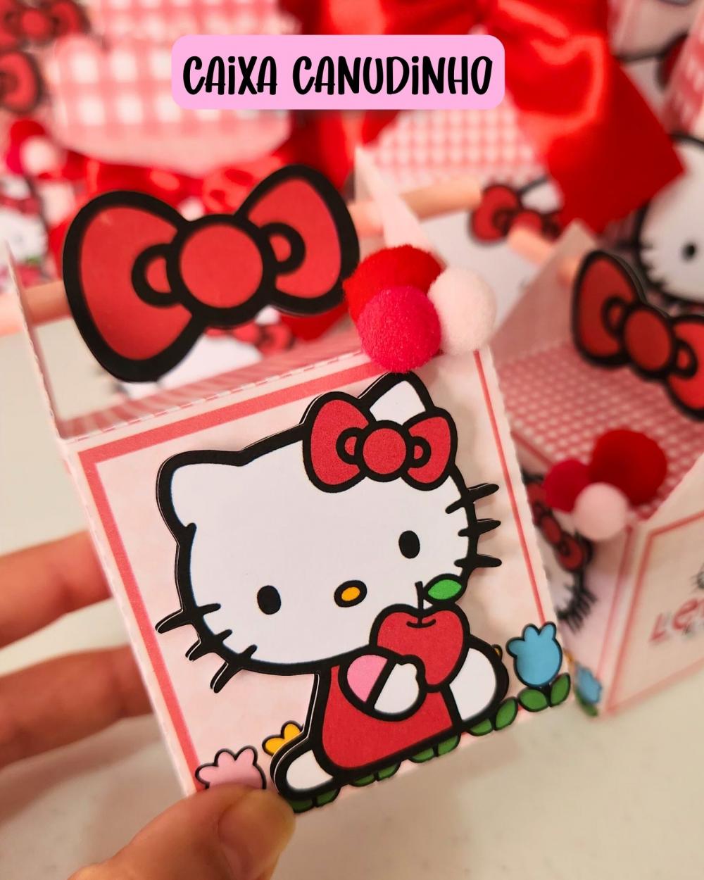 ARQUIVO DE CORTE KIT DE FESTA HELLO KITTY VERMELHA