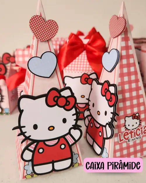 ARQUIVO DE CORTE KIT DE FESTA HELLO KITTY VERMELHA