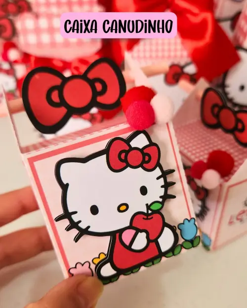 ARQUIVO DE CORTE KIT DE FESTA HELLO KITTY VERMELHA