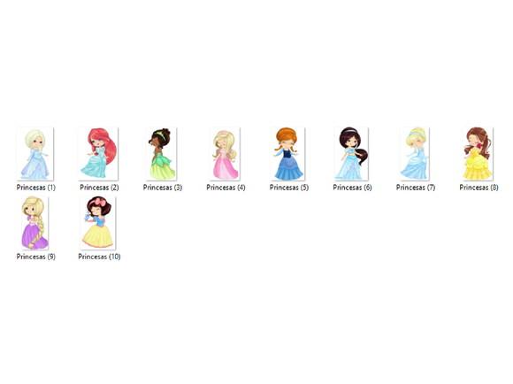 Kit Digital PNG - Princesas Disney Aquarela 07