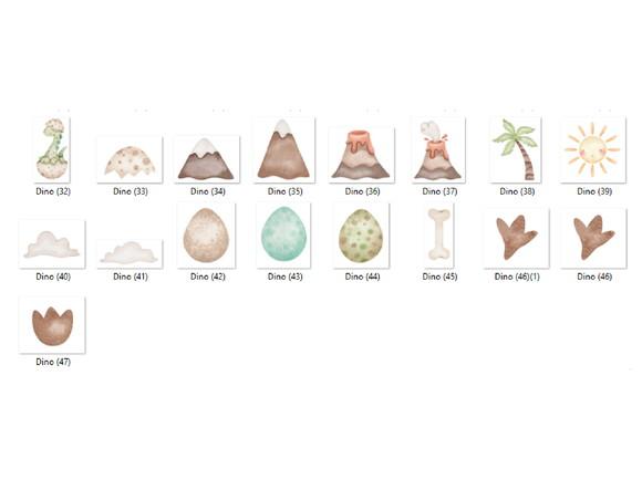 Kit Digital PNG - Dinossauros Aquarela 03