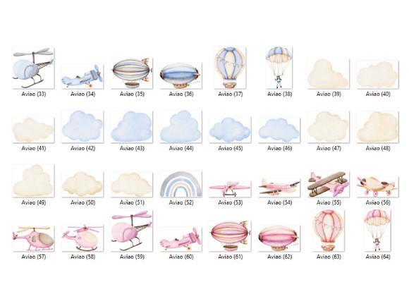 Kit Digital PNG - Transportes Aquarela 05