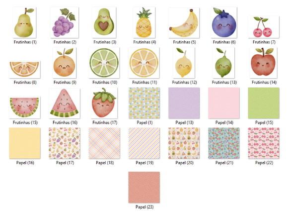 Kit Digital PNG - Frutinhas Aquarela 02