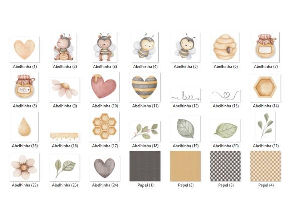 Kit Digital PNG - Abelhinha Aquarela 03