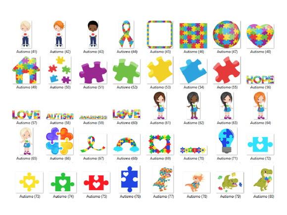 Kit Digital PNG - Autismo 02