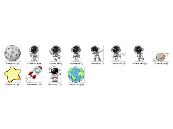 Kit Digital PNG - Astronautas 01