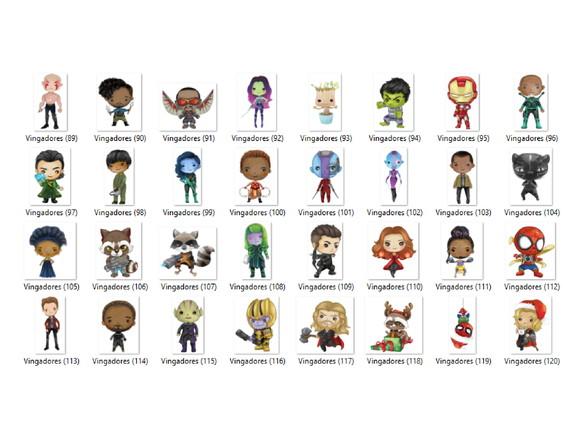 Kit Digital PNG - Vingadores Aquarela 01