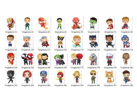Kit Digital PNG - Vingadores Aquarela 01