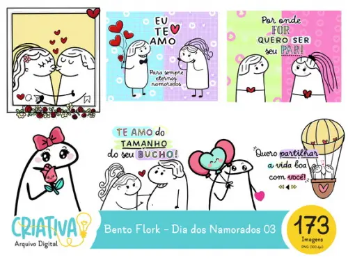 Kit Digital PNG - Bento Flork Dia dos Namorados 03