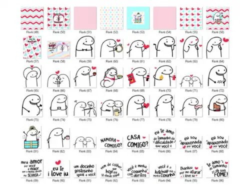 Kit Digital PNG - Bento Flork Dia dos Namorados 01