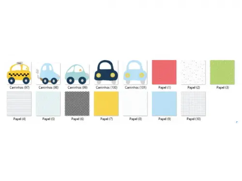 Kit Digital PNG - Carrinhos 05