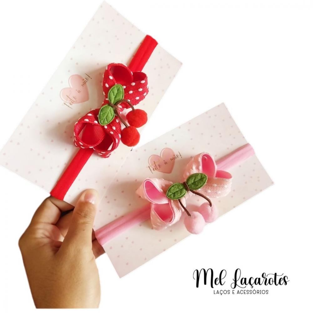 Lacinho mini Melissa Cereja / a unidade