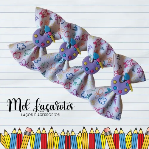 Laço escolar Aquarela