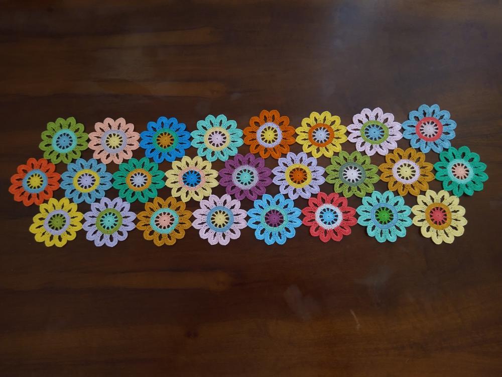 Caminho de mesa em crochê