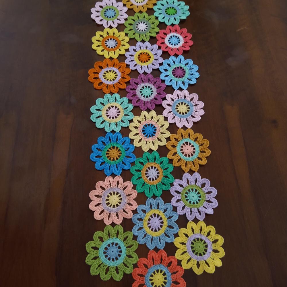 Caminho de mesa em crochê