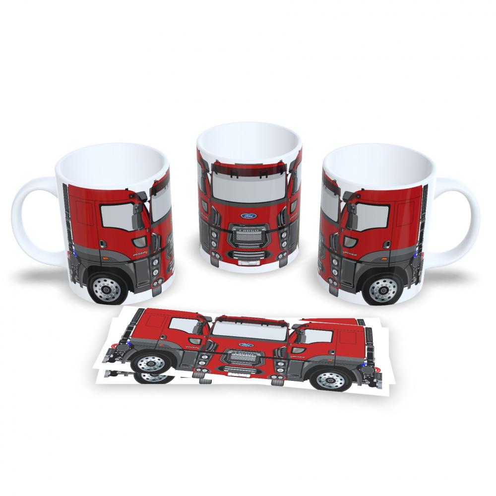 Caneca Caminhoneiro 325ml Personalizada Porcelana Premium