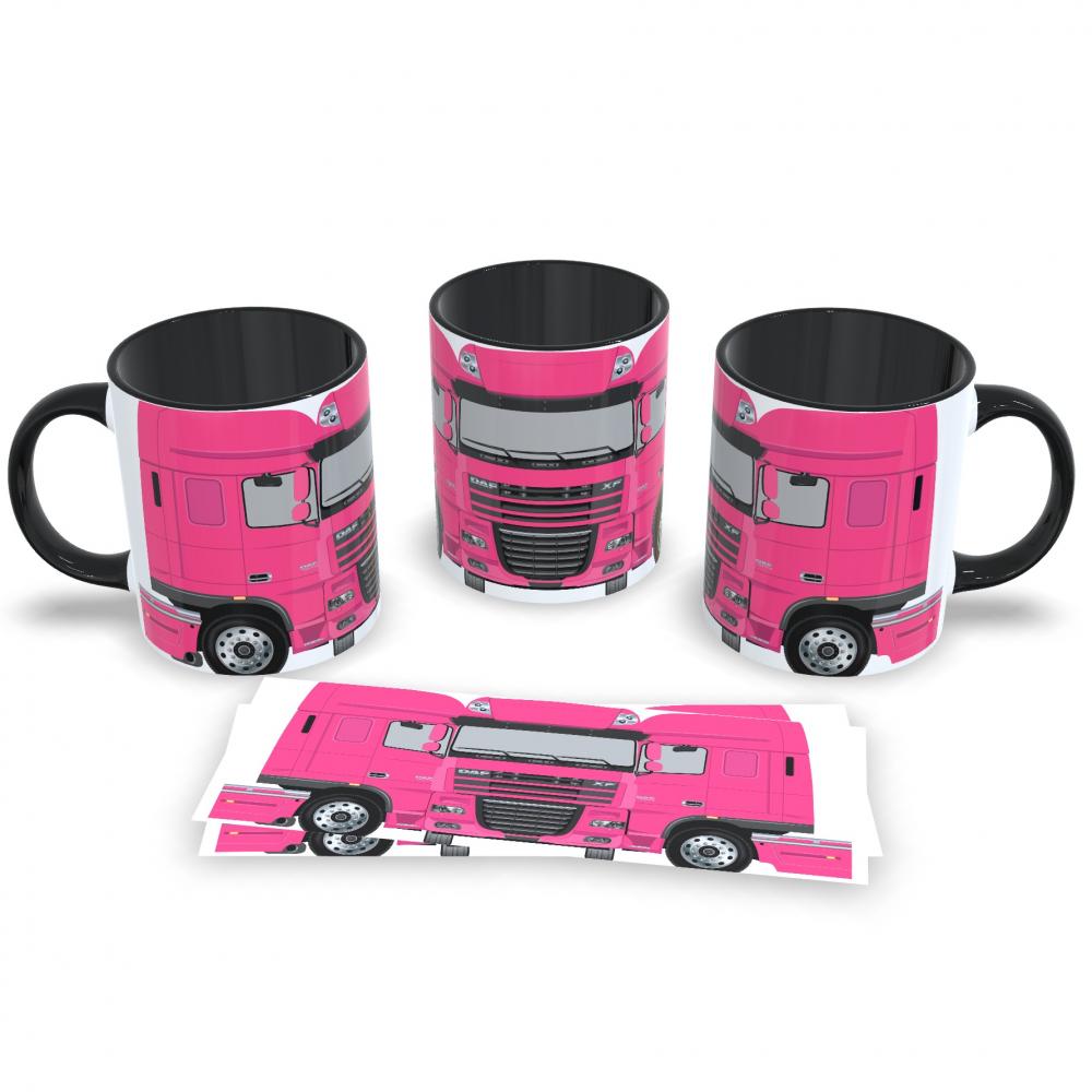 Caneca Preta Personalizada Caminhão Bruto Presente Criativo 325m