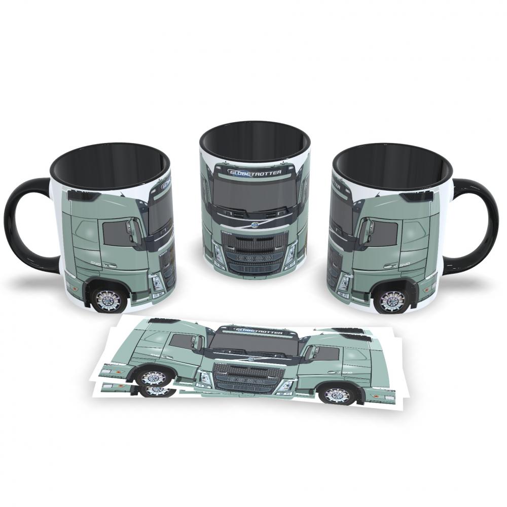 Caneca Rei da Estrada Coleção Caminhões 325ml Preta