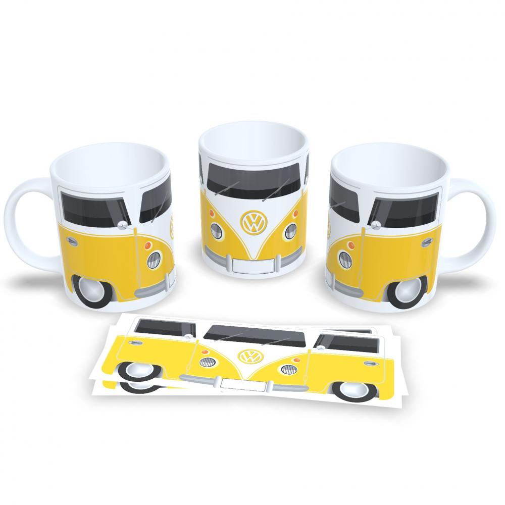 Caneca de Porcelana Clássica Kombi O Charme Antigo