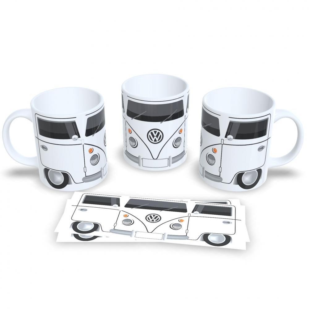 Caneca de Porcelana Clássica Kombi O Charme Antigo