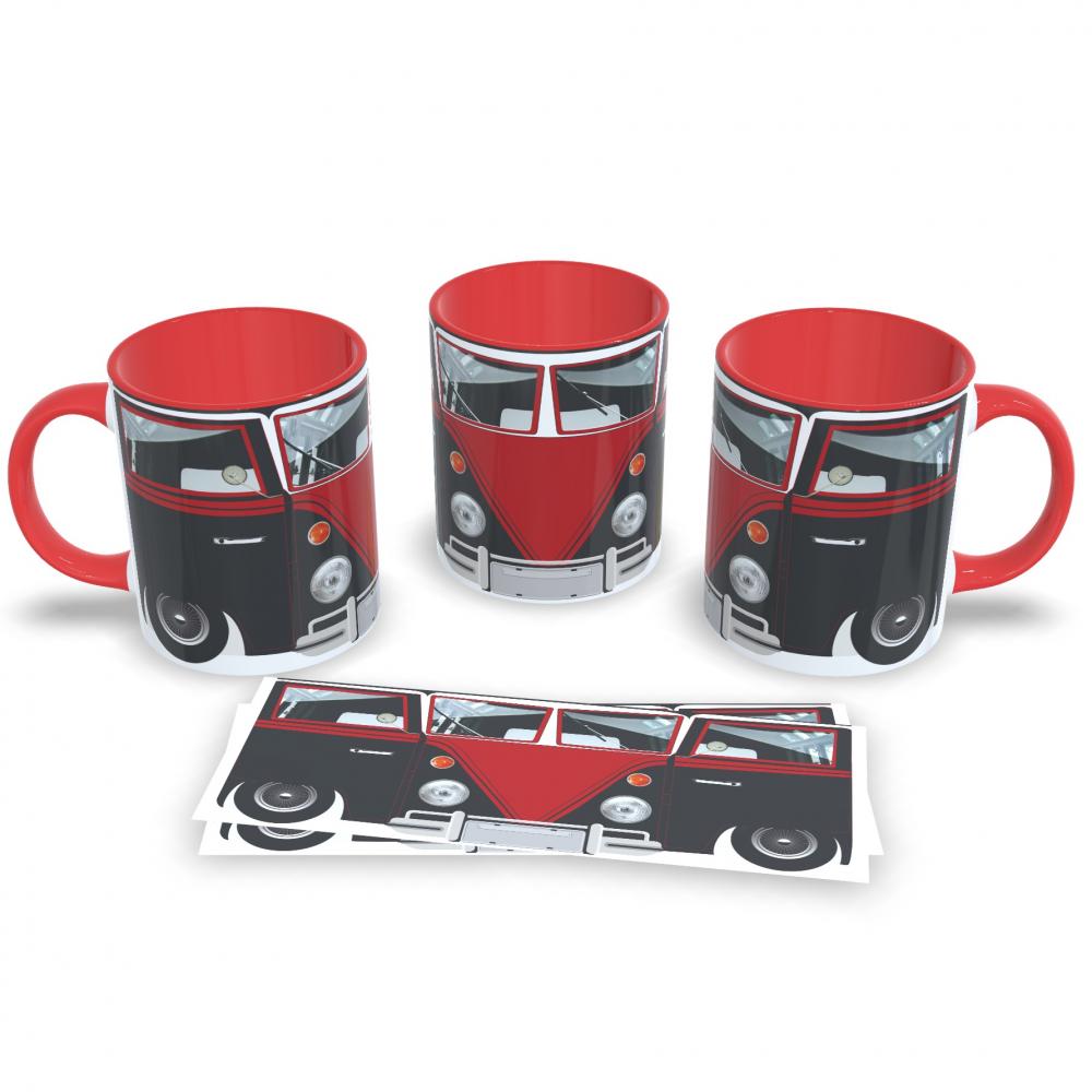 Caneca Vermelha Kombi Vintage 325ml Relíquia e Nostalgia na Mesa