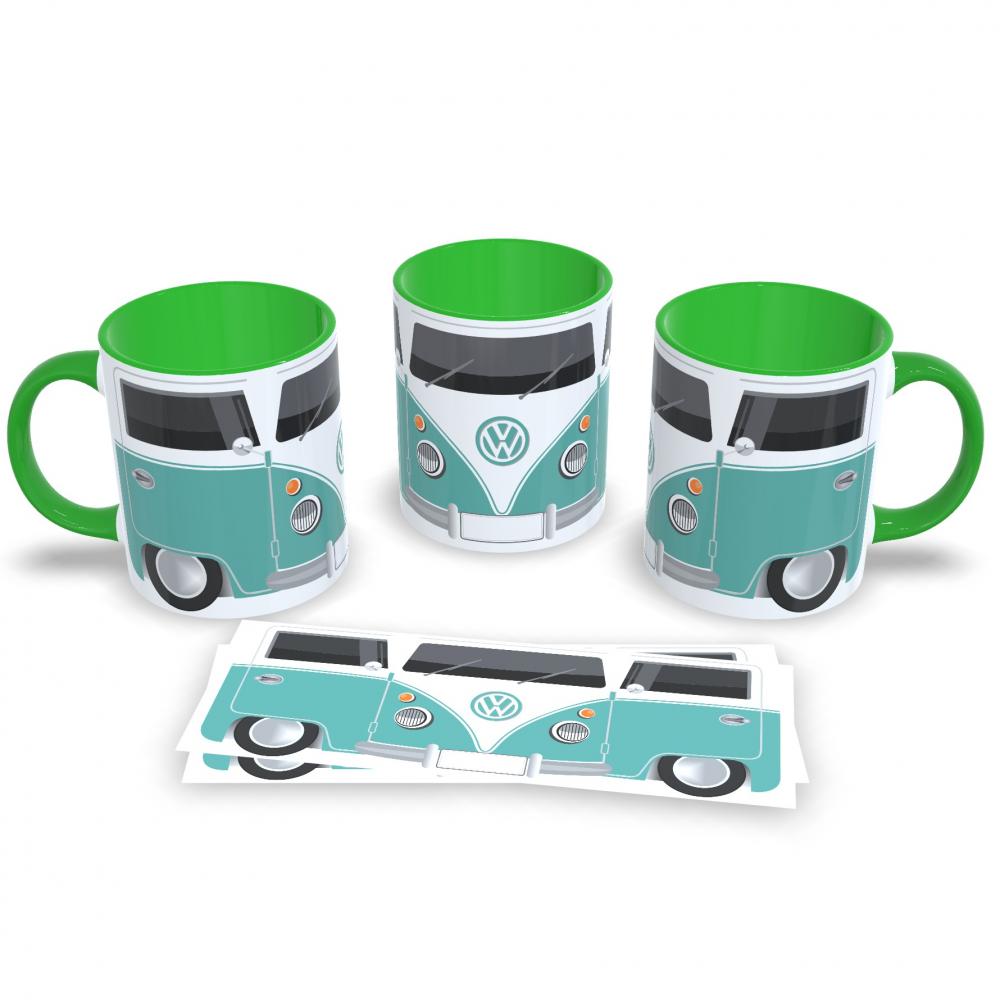 Caneca Verde Kombi Vintage 325ml Relíquia e Nostalgia na Mesa