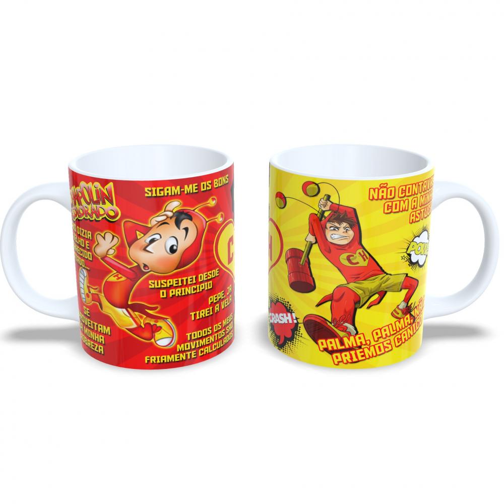 Caneca de Porcelana Chapolin 325ml Presente Fã e Colecionador