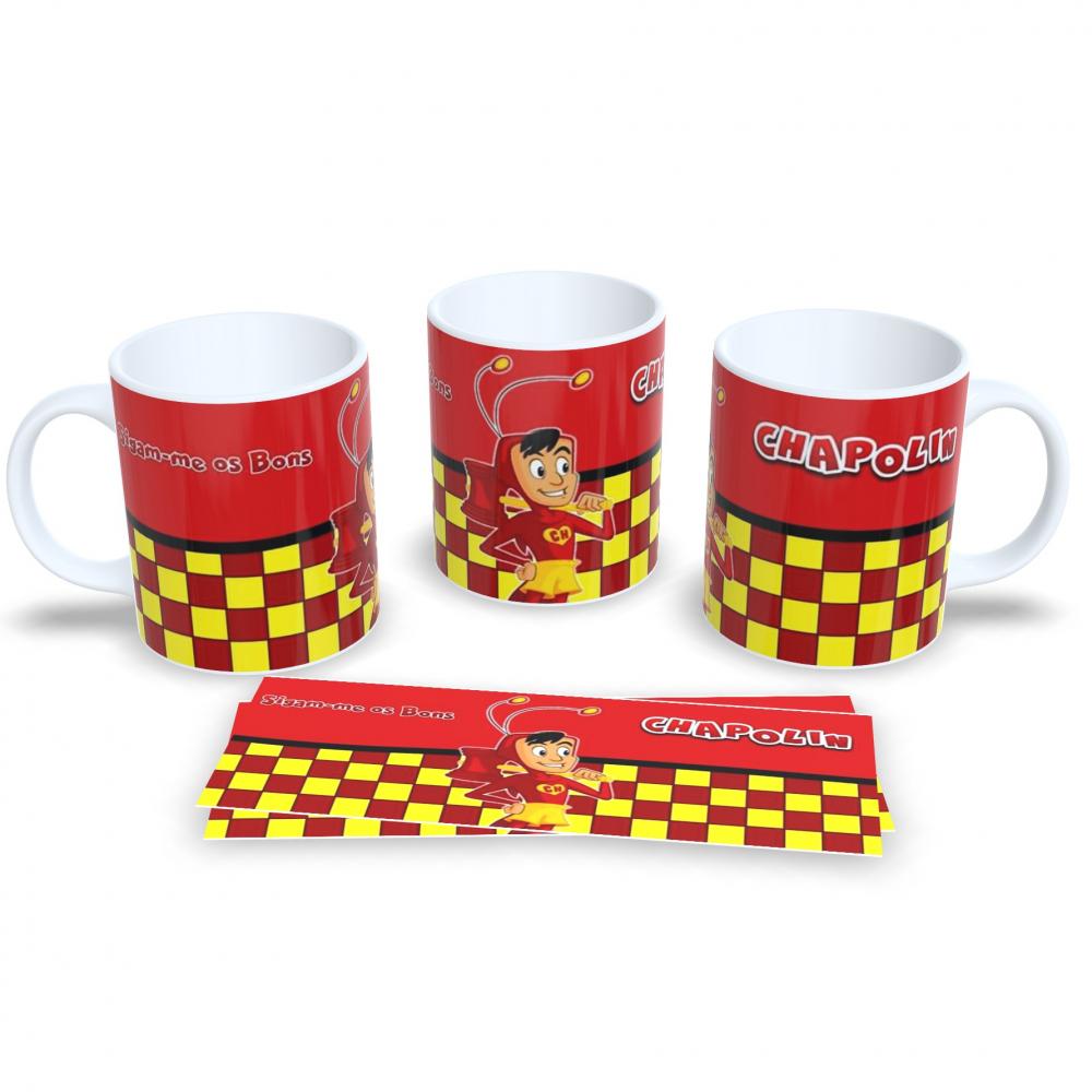 Caneca de Porcelana Chapolin 325ml Presente Fã e Colecionador