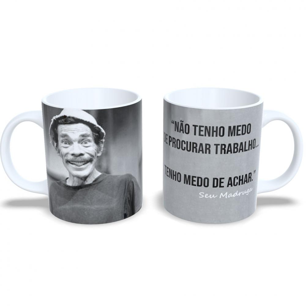 Caneca Porcelana Personalizada Frase Seu Madruga Design Exclusivo