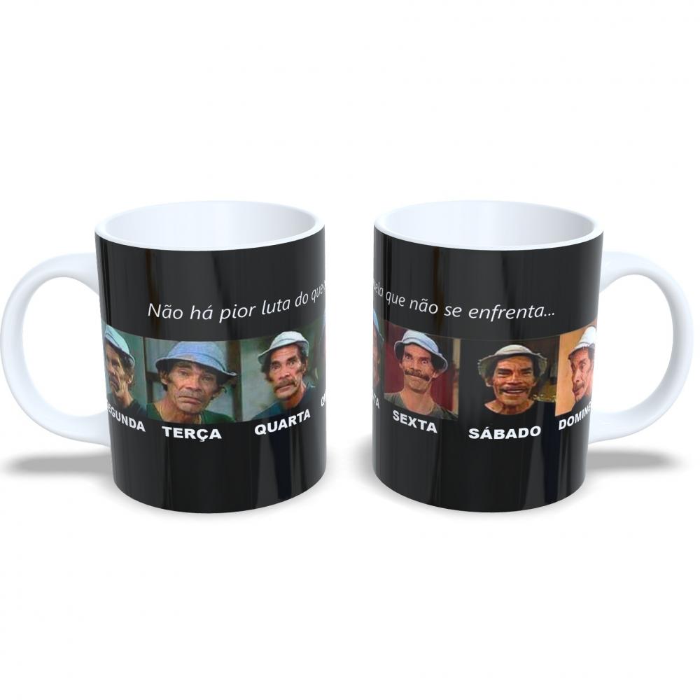 Caneca Seu Madruga 325ml Porcelana Decorada Turma do Chaves