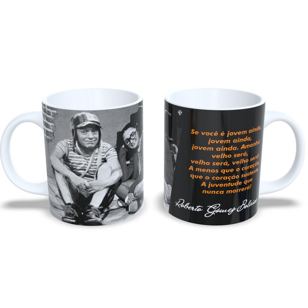 Caneca de Porcelana 325ml Turma do Chaves Nostalgia e o Humor