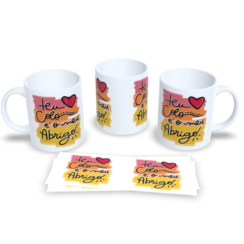 Caneca de Porcelana Minha Mãe, Meu Porto Seguro