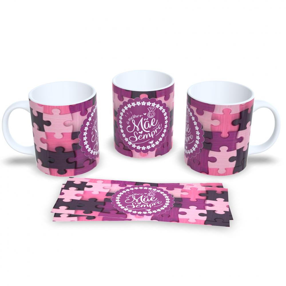 Caneca de Porcelana Abastecida Com Café e Amor de Mãe
