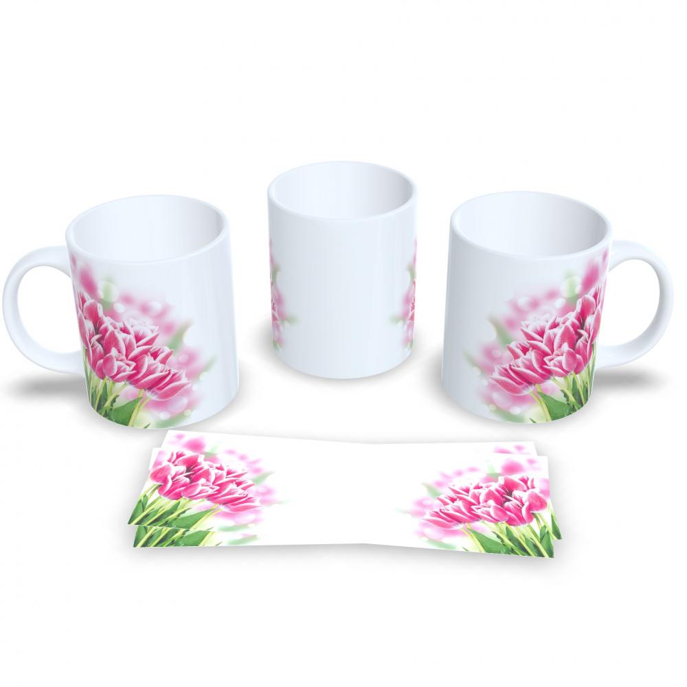 Caneca De Cerâmica Floral Presente Criativo Delicado