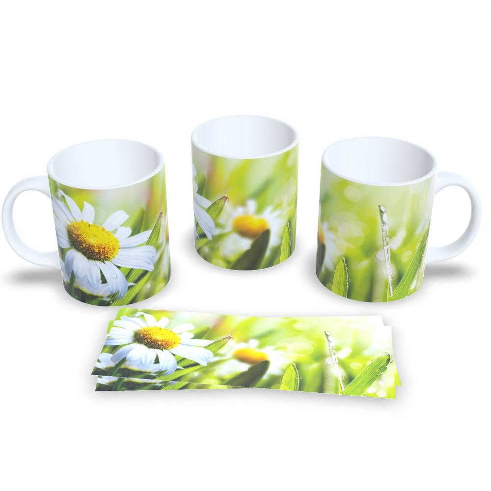 Caneca De Cerâmica Floral Presente Criativo Delicado