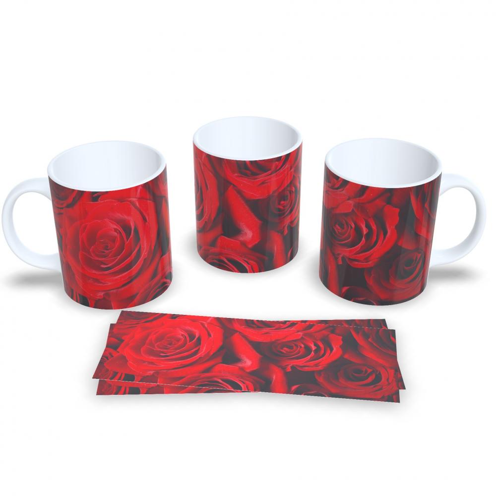 Caneca De Café E Chá Estampa Floral Colorida