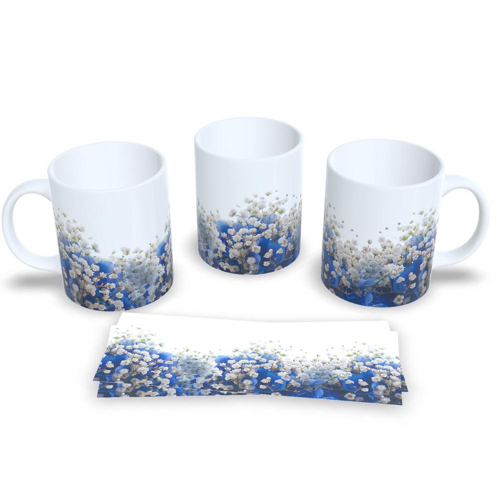 Caneca De Café E Chá Estampa Floral Colorida