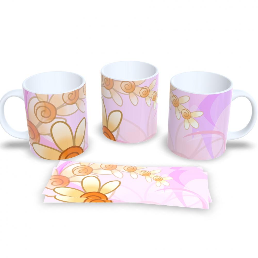Caneca De Porcelana Floral Presente Para Amiga Linda